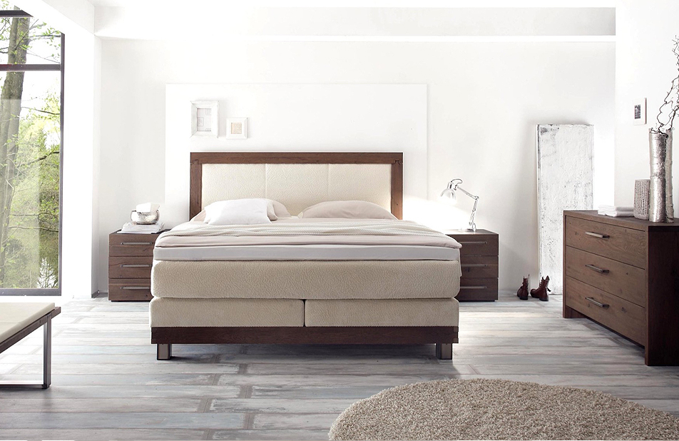 HASENA Boxsprinbett Wildeiche Coffee